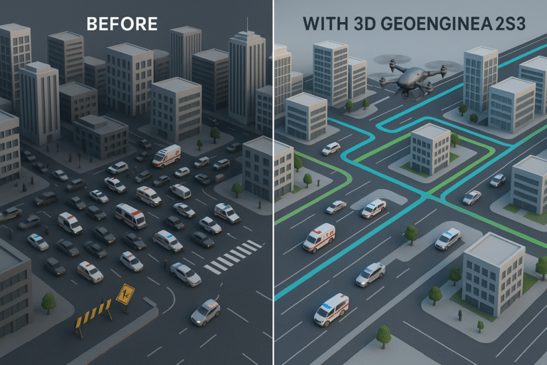 The New Frontier in Smart City Disaster Response: Spatial Intelligence with 3D GeoEngineA2S3